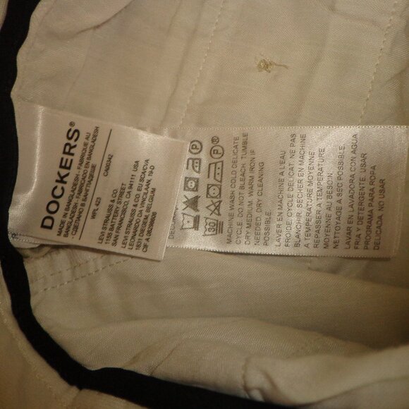 Men's Dockers Classic Fit Pants Khaki Tan W36 L32 Zip/Button Closure Pockets - Picture 9 of 11